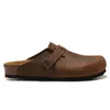 2023 Luksusowy designer Boston Clogs Summer Cork Flat Kapta Modna skórzana torba Głowa Pull Slide Sandałów plażowych Sandałów Casual Buty Women Mens Arizona Mayari All-Match