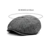 Bérets Béret Chapeau Gatsby Chapeaux Octogonaux Vintage Casquettes Britanniques Universel 56-58CM Laine Casual Sauvage Et Femmes Hommes En Plein Air Sboy U6E8