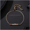 Chain Handmade Rainbow Bar Bracelet Crystal Girls Zircon Charm Adjustable Tennis Jewelry For Women Friendship Drop Delivery B Dhgarden Dhqn0