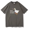 T-shirts pour hommes Goose Peace n'était jamais une option T-shirt unisexe en coton anti-rétrécissement T-shirt Mode Loisirs Cool Hommes T-shirts Été Femmes T-shirt 230512