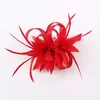 Cabelo de cabelo Barrette Chic Fascinator Hat Cocktail Broche Capacete de Casamento Igreja Acessórios de Feather de penas de penas de penas Sinamay 230512