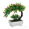 Dekorativa blommor Multicolor Bonsai Artificial Plants Small Tree Art Home/Garden Party/Desk Deco Fake Potted Craft Supplies 1 st