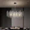 Lampy wiszące okrągłe szklanki sufitowe kryształowy żyrandol 2023 Vintage złoty czarny luksusowe luksusowe żyrandole LED Lekkie do kuchni sypialni mieszkalne