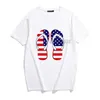 T-shirts pour hommes chemise drapeau américain pour femmes débardeurs t-shirt patriotique USA rayures t-shirt solide à manches longues