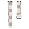 أزياء أعلى مصمم الأشرطة لأشرطة Apple Watch Band 49mm 45mm 42mm 38mm 40mm 44mm Musts G Designs Watchbands Iwatch 8 7 6 5 4 Pu Leather L Flower Bracelet Stripes