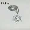Hänghalsband 2023 mode smycken halsband män 316 rostfritt stål hip hop spindel net charm för elegant blkn0120