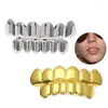 Chains Punk Gold Silver Plated Top Bottom For VAMPIRE Teeth Protector Cool Guard Halloween Dress Up Costume Anime Par 066C