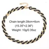 Choker ZOSHI Trendy Green Black Color Acrylic Necklace For Women Statement Resin Wide Chains Collar Punk Jewelry