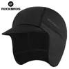 Cycling Caps Masks ROCKBROS Cycling Cap Winter Men Women Windproof Fleece Keep Warm Hat For Motorcycle Ski Outdoor Sports Headwear Accessories 230511