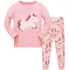 Pajamas Grils Animal Pyjamas 100% Cotton Baby Pijamas Kids Pajamas Short Sleeve Girls Nightwear Children Sleepwear For 3-8 Years 230511