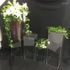 Party Decoration 4pcs/set)Clear Acrylic Flower Stand Centerpieces Crysta Pedestal Column Pillar Plint For Wedding Outdoor 339