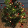 Julekorationer rött fruktträd ledande ljus sträng god dekor för hem 2023 ornament xmas gåvor år navidadchristmas