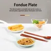 Наборы на обеденных посудах 1 % Пластиковая пластинка пластинки фондю обрабатывают посуду ложку корейского ресторана закуски закуски, подавая ужин, буфета, L3P1