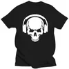 Magliette da uomo DJ Skull Cuffie Trap Music Rap Club Mix T-shirt da uomo antracite