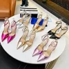 Сандалии Aquazzura, лучшие дизайнерские туфли на высоком каблуке, женские туфли на каблуке, вечерние свадебные модельные туфли, сексуальные сандалии на каблуке с ремешком на спине, размеры 35-42
