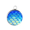 Charms Diy Jewelry Stainless Steel 12Mm Mermaid Scale Pendant For Necklace Earrings Fish Beauty Charm Making Supplies Drop D Dhgarden Dhhv3