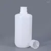 뚜껑이있는 1000ml 둥근 플라스틱 병 1pcs 고품질 HDPE 재료 리필 가능한 포장 용기.