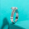 Solitaire Ring AnuJewel 2ct Total 2 648ct Oval Cut D Color Bridal Set Wedding Band Silver s With GRA Jewelry Wholesale 230511