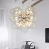 Lampy wiszące Średnica 62 cm nowoczesna 19 światła Dia62cm LED G4 żyrandol lekarnia Clear Bubble Plate Chrom / złoto