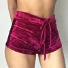 Kvinnors shorts kvinnor rosa sammet shorts mode sexig bodycon träning flanell korta byxor feminino pantalones mujer fitness mjuk sportkläder 230511