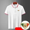 Mens Polos Shirt Striped Neck Tees Shirts Designer Summer Short Polo Man Tops T-Shirts With Embroidery Bees Pattern Tshirts M-4XL