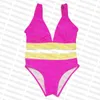 Damen Split Bademode Zweiteiliger Badeanzug V-Ausschnitt Bikinis Set Sommer Designer Beachwear Surfen Badeanzüge