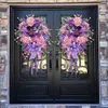 Fiori decorativi Ghirlande Ringraziamento Rosa Ricamo Decorazione Ghirlanda Casa Porta Atmosfera Decorazione T230512