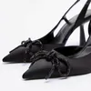 Hohe Sandalen Bogenschuhe Schuhe Frauen speichern Zeh große Sommer Modedesigner Kleid Mujer Zapatillas D.