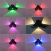 Lampada da parete a LED per esterni impermeabile Triangolo creativo Design 9w Illuminazione luminosa a tre lati Decorazione per porta da giardino AC85-265V