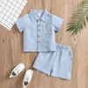 Pajamas Ma Baby 6M-4Y Infant Toddler Kid Boys Pajama Sets Summer Outfits Short Sleeve Tops Shorts D01 230511