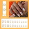 False Nails 24st/Box Gold Silver Stars French Press On Long Almond Shape Wearable Manicure Full Cover Nail Tips