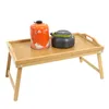 Lägermöbler Portable Folding Bamboo Square Mini Table For Bedroom Dining Living Room Leisure Family Suit