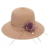 Grands chapeaux à bord doux chapeau de plage d'été pliable dame du soleil couleur solide pêcheur de vacances à noux antiv