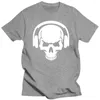 Magliette da uomo DJ Skull Cuffie Trap Music Rap Club Mix T-shirt da uomo antracite