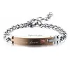 Chain 316L Stainless Steel True Love Couple Bracelet With Crystal Valentines Gift Romantic Mens Bracelets Cross Charm For Wo Dhgarden Dhazj