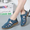 Sandalen WOIZGIC Frauen Damen Weibliche Mutter Echtes Leder Schuhe Gladiator Sommer Strand Cool Hohl Weiche Haken Schleife LLX 9568 230511