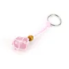 Natural irregular Stone Wax Rope Keychain Keyring Amethyst Rose Quartz Crystal Healing Stone Net Bag Key Ring