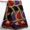 Tyg Kalume African Cotton Lace Fabric 5 Yards Nigerian Swiss Cotton Pete Fabric Brodery Hög kvalitet för DIY Sybröllop H2481