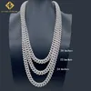 Pendant Necklaces Pass Diamond Tester 925 Silver Necklace Vvs Jewelry Iced Out 8mm 10mm Double Rows Hip Hop Moissanite Cuban Chain