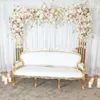 Décoration de fête AUCUNE chaise comprenant) Cérémonie de mariage Arche en acier inoxydable Mental Gold Tall Backdrop pour le mariage Yudao1952