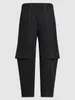 Men's Pants Miyake Pleated Homme Men Cargo Black Pants High Waist Ankle-length Pants Miyake Trousers Leisure Pants 849