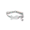 Cat Collar Breakaway with Cute Fish Tie and Bell Plaid for Kitty Adjustable Safety