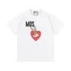 Moschino Shirt Sunmmer Damen Herren Moschino T-Shirts Mode Briefdruck Kurzarm Lady Tees Luxurys Freizeitkleidung Tops Kleidung 5022