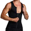 Men's Body Shapers YBFDO Men's Compression Shaper Slim Threebreasted Waist Training zipper Vest Top Burning Fat Slim Modeling Strap Sweat Corset 230512