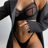 Bikini Air BH Höschen Frauen Neue Sexy Niedrige Taille TangaSexy Dessous Spitze Set Transparente Unterwäsche Hot Erotische Push Up mit Höschen Rote Slips s