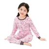 Pyjamas Printemps-Automne homewear bébés filles pur coton mignon animal rose pyjama coloré 2-13T enfants vêtements de nuit enfants chemise de fond 230511