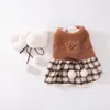 Abbigliamento per cani Vestiti per animali domestici Abito da principessa piccolo Autunno Inverno Gonna dolce Gatto Maglione caldo Cucciolo Cappotto di cartone Sciarpa di lana Barboncino Chihuahua