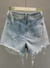 Damesjeans Zomer Elegante Shorts Dame Kwastje Kralen Hoge Taille Wijde Pijpen Denim Vrouwelijke Casual Solid voor Dameskleding Hoge kwaliteit