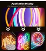 LED Neon Light Strip 5m Low Voltage 12V Shape Embedded Linear Flexible Waterproof Soft Lights Bar Christmas Holiday Decoration Lamp Tape