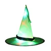 Halloween Witch Hat LED Lights Hanging Decor Home Party Decoration Headwear Cap Dress Costume Supplies